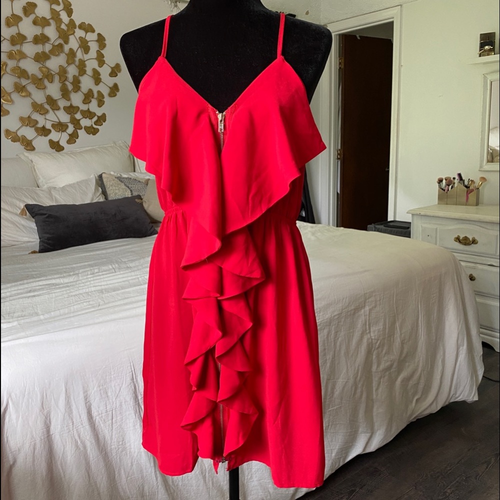 Red Summer Dress by Hello Miss Size Large